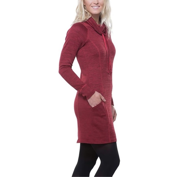 KUHL Lea Sweater Dress Size Small ~ red / purple color - Picture 2 of 8